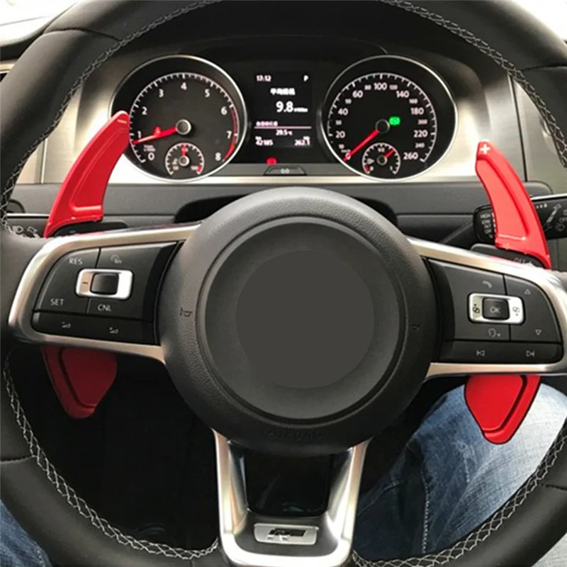 H2CNC Автомобильный спортивный руль сдвиг весло лезвие переключения расширение для VW Golf 7 TSI GTI R GTD ALU заготовка Авто украшения