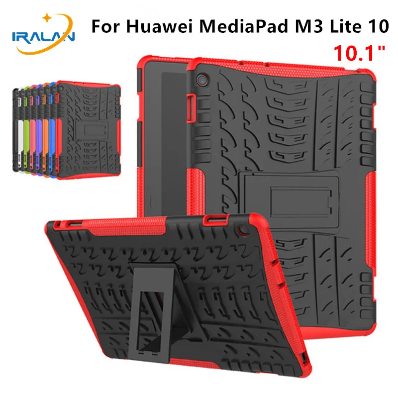 Case For Huawei MediaPad M3 Lite 10 BAH-W09 BAH-AL00 BAH-L09 10.1 inch Heavy Duty TPU+PC Hybrid Rugged Durable Cover+Film+Stylus |