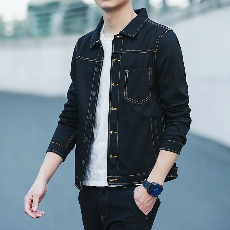 

Men Denim Fashion cotton Jackets dropshipping Clothing Man Jeans button top coat Thin Spring Jean Outwear Male brand Cowboy