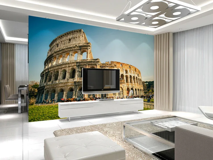 Mural Колизей/стены/спальня стены ТВ нетканого 3D обои на заказ|wallpaper blue|wallpaper placewallpaper