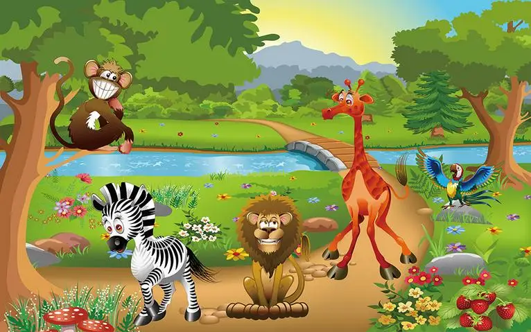 Kustom 3D Wallpaper untuk Dinding 3 D Dinding Mural Wallpaper TK Anak