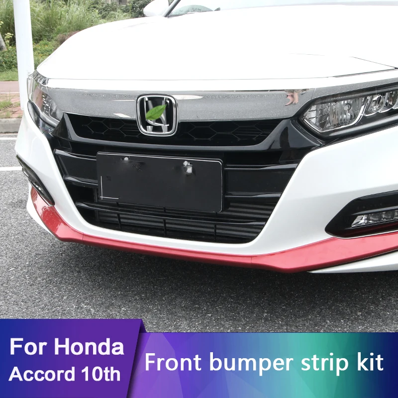 Для Honda Accord 10th 2018 2019ABS пластиковый Стильный автомобильный бампер полоса комплект
