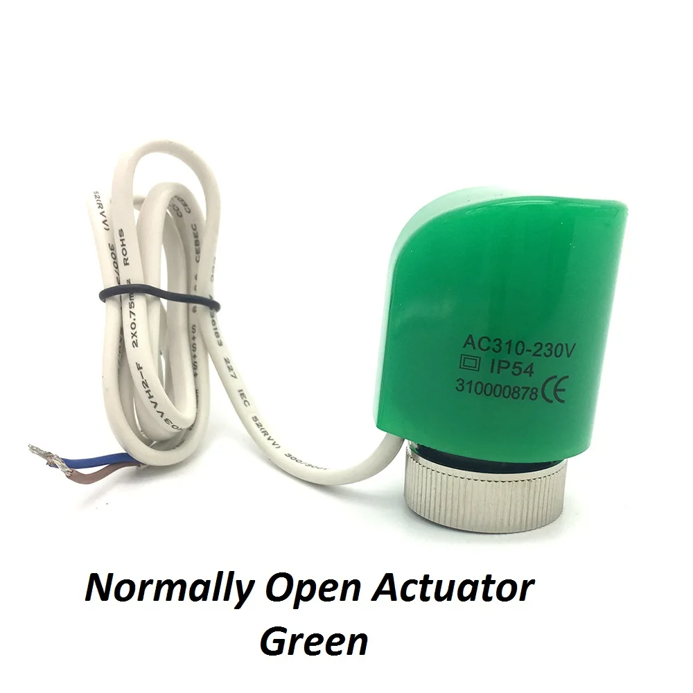 Нет зеленого электрического термопривод клапанная головка нормально открытая для газового котла термостата