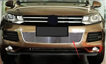 

car-covers case for Volkswagen Touareg V6 2011 -2013 Quality Stainless steel Car front bumper Mesh Grille Around Trim