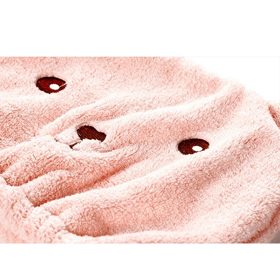 Новое полотенце сухая шапочка для волос мультяшный плюшевый мишка утолщенное полотенце для волос ультра-сильное водопоглощение быстросохнущее из микрофибры банное полотенце