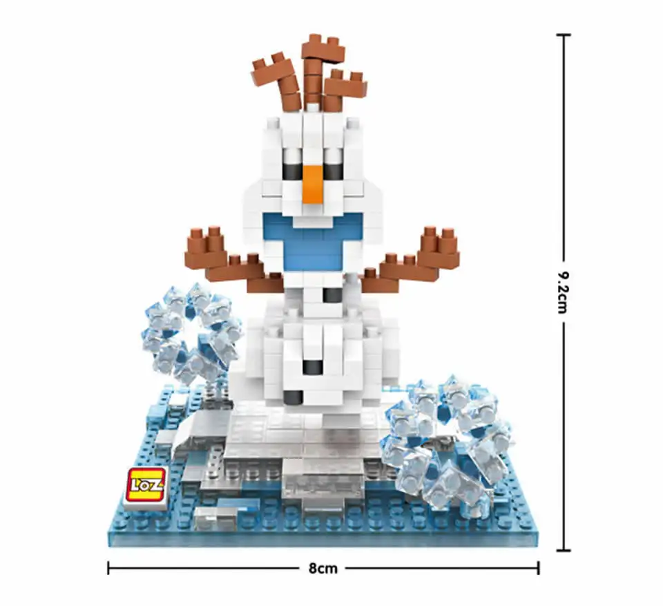 LOZ Алмазные Сборка блоков фигурка снеговика Аниме POP Пиксели кирпичное здание мини Мирко кирпичные DIY Sonw рисунок с куклой игрушки 9500