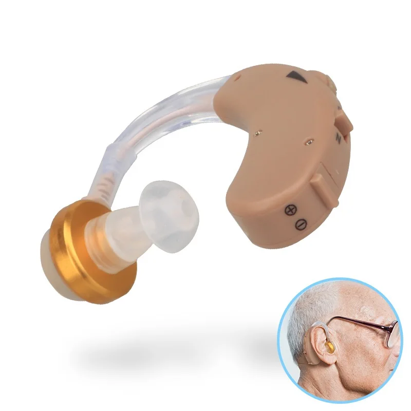 F-138 Ear Hearing Aid Mini Device Volume Adjustable Sound Voice Amplifier Enhancement Hear Clear for the Elder Deaf Aids Care