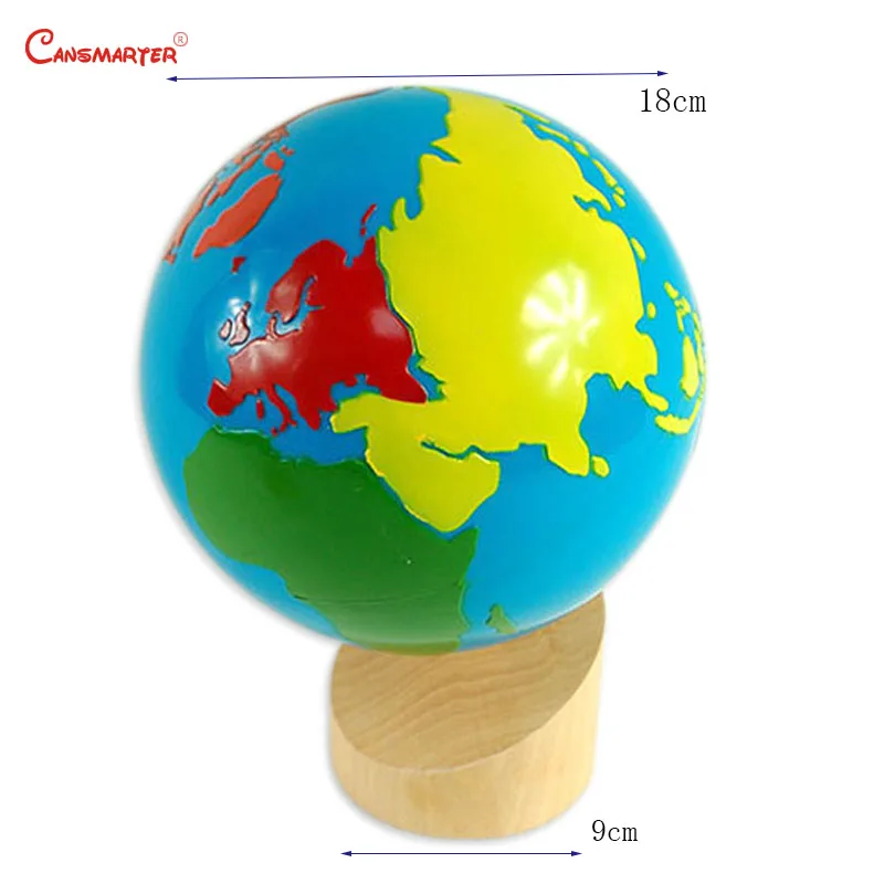  Colorful Globe Montessori Geography Practice Children Preschool Teaching Aids Wooden Educational To - 32995951012