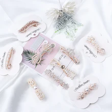 Жемчужные заколки из смолы для волос заколка симпатичный с кристаллами заколка для волос головной убор тиара аксессуары подарок для женщин девочек