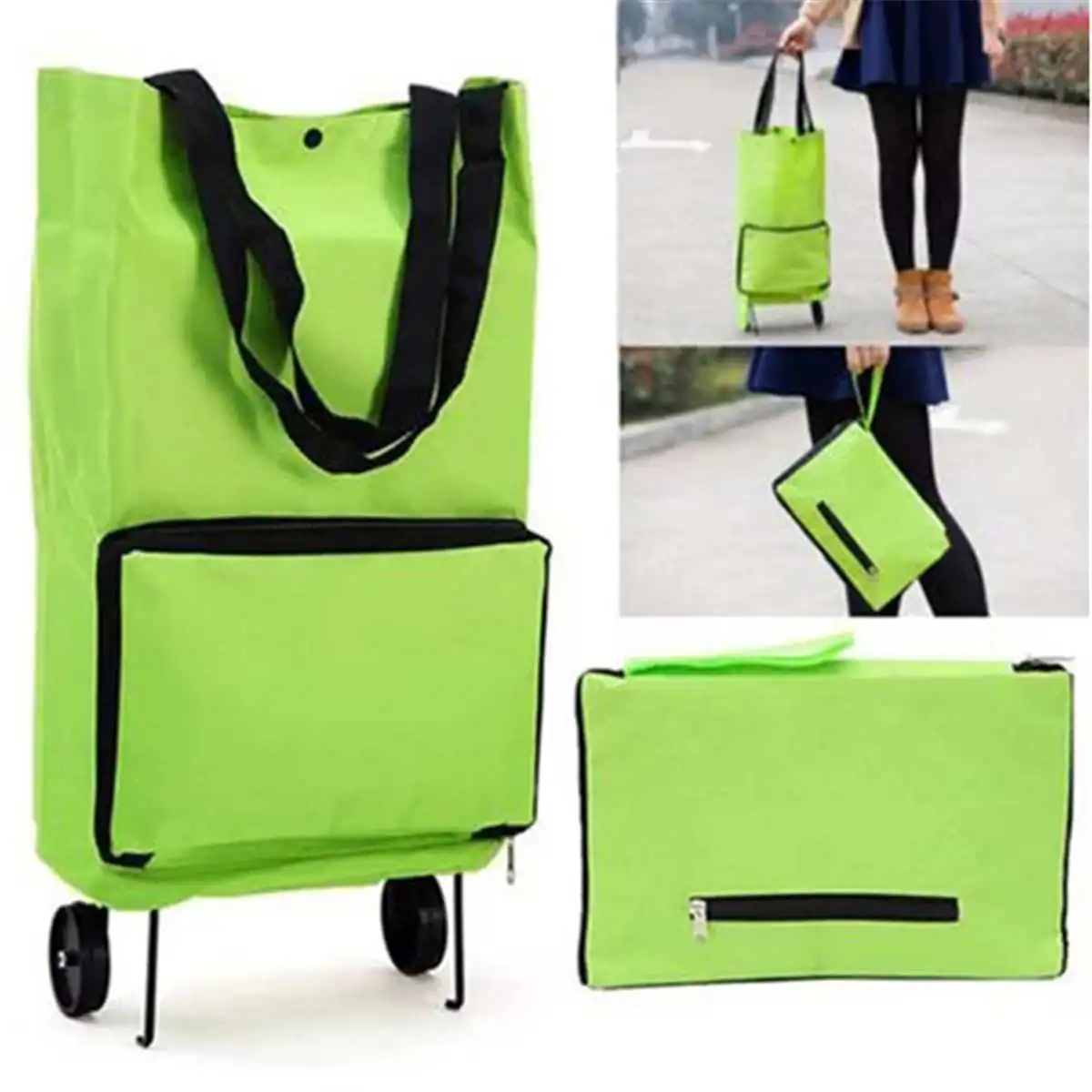 

Reusable Folding Portable Shopping Bags Buy Vegetables Bag High Capacity Shopping Food Organizer Trolley Bag Wheels Bag Handbag