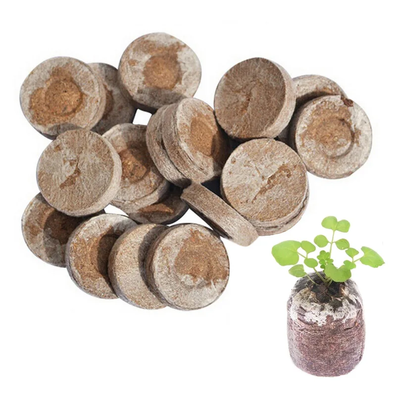 Peat Pellets Seed Soil Block Plant Garden Tool Starting Plugs Seedling For Starter KM88