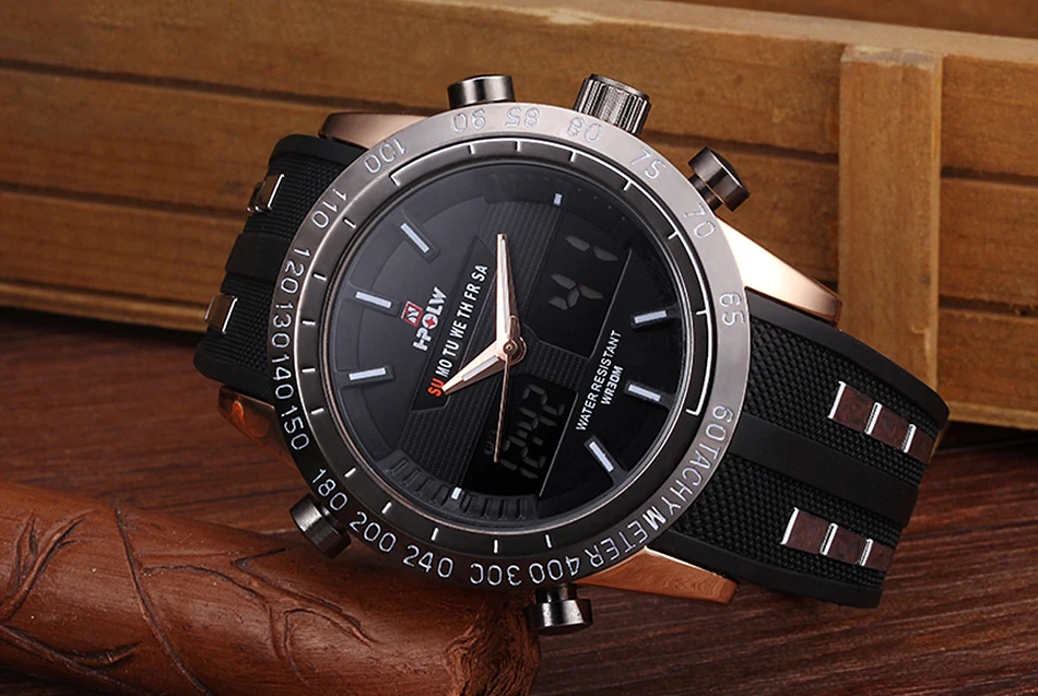 Топ бренд Роскошные военные HPOLW спортивные часы для мужчин Дайвинг Кемпинг цифровой светодиодный водонепроницаемые мужские часы relogio masculino montre