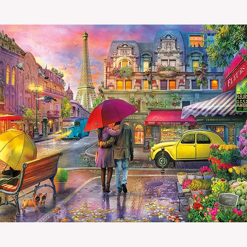 

5D DIY Diamond Painting Lover scenery Cross Stitch Diamond Embroidery Landscape Full Round rhinestones Christmas gift