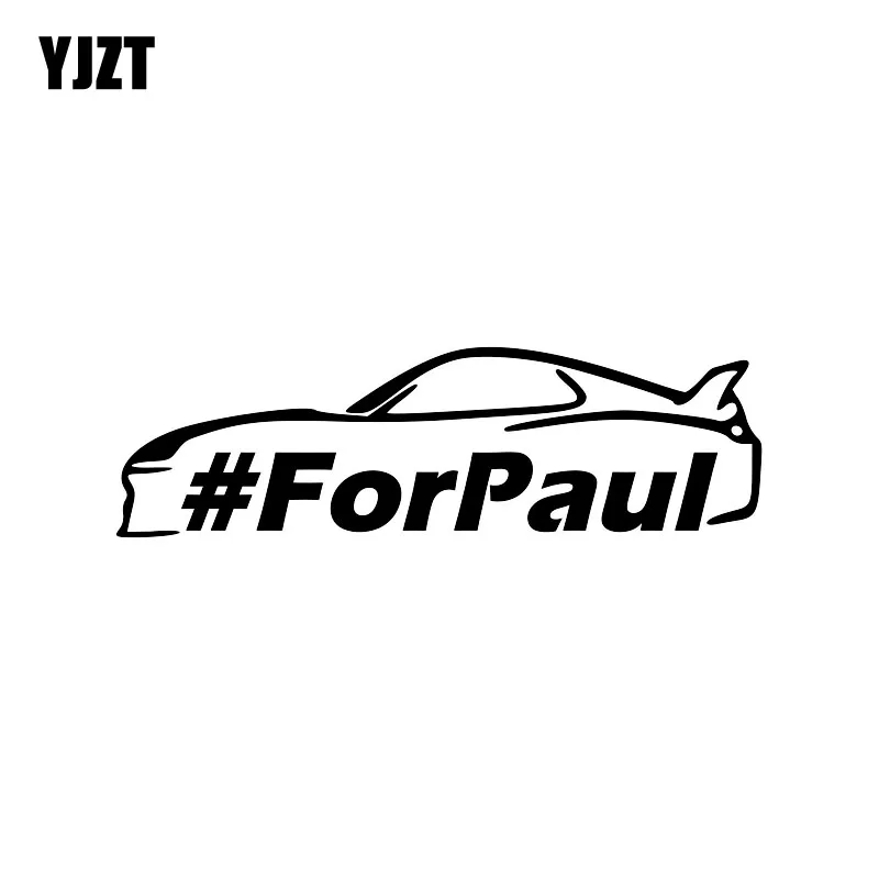 YJZT 16 5 см * 4 8 # FORPAUL модная виниловая наклейка автомобильная черный/серебристый