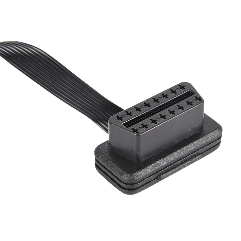 1 шт. 30 см Длина плоский 16Pin ELM327 OBDII Мужской Двойной Женский Y сплиттер локоть