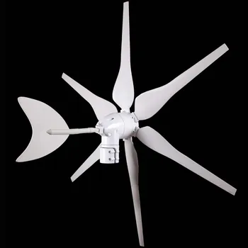 

WHITE WIND TURBINE GENERATOR KIT 12V/24V 300W ELECTRICITY 6 BLADES CE APPROVED [12V,DC]