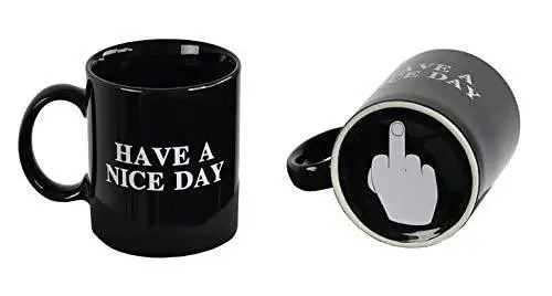 VILEAD керамическая креативная забавная кофейная чайная кружка хорошего дня средний палец хитрая чашка для воды персональный офисный подарок на День Дурака