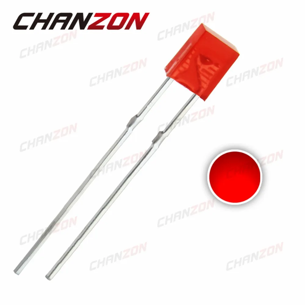 500PCS 2x3x4mm Rectangle LED Red Colour Red Light Emitting Diode