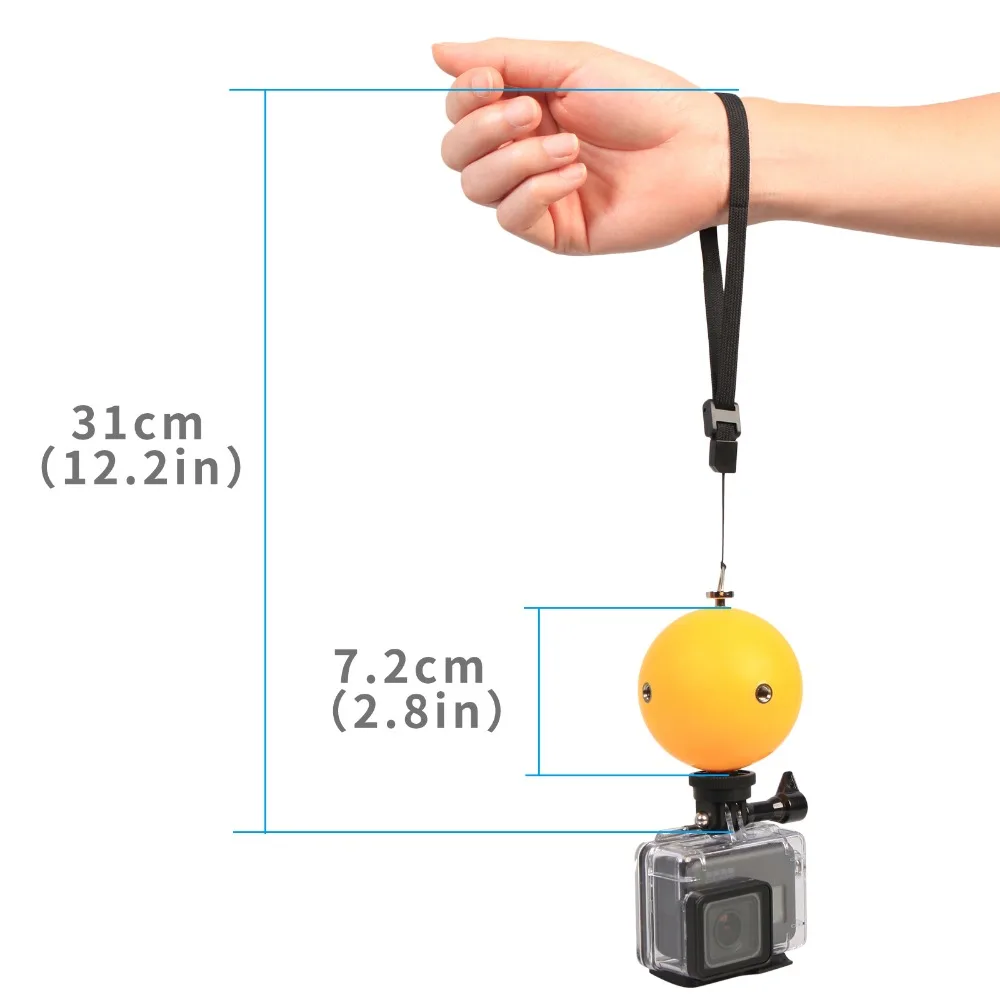 ABS Floating Ball Bobber Float with Lanyard For GoPro Hero5 Hero4 3, SJ4000 SJ5000 Xiao Yi Go pro Floaty Gadget Accessories (7)