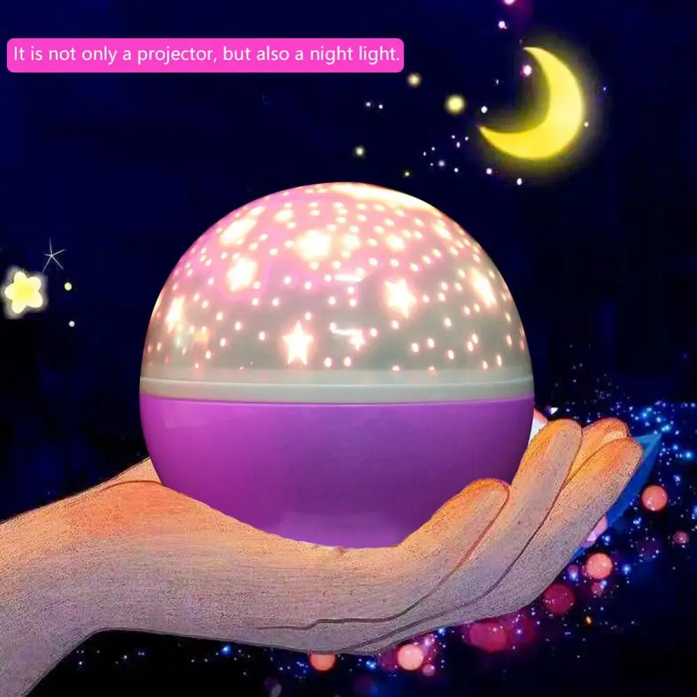 

Novelty LED Night Light Luminous Toys Romantic Starry Sky Projector Rotation Battery USB Creative Birthday Toys For Children