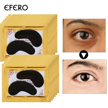 

EFERO Black Collagen Eye Mask Gel Eye Patches Dark Circle Puffiness Eye Bag Anti-Aging Wrinkle Firming Skin Care 16PCS=8Pair