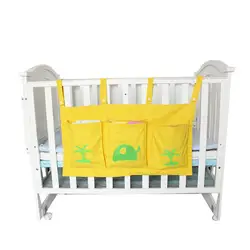 Новое поступление холст новорожденных кроватки Организатор игрушка пеленки карман Постельное белье Аксессуары Детская кровать висит