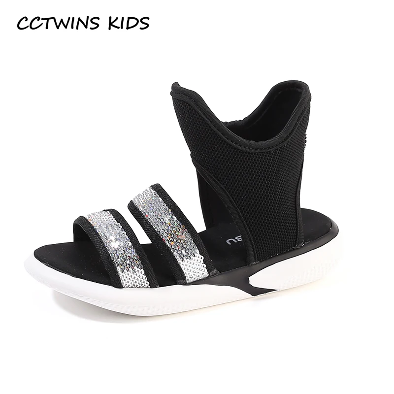 

CCTWINS Kids Shoes 2019 Summer Girls Fashion Barefoot Sandals Boys Black Beach Toddler Non-Slip Flats Children Soft Shoes BS204