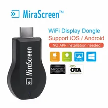 WiFi Dongle MiraScreen 2.4G Support MiraCast Chormcast Android IOS Free Installation 1080P Display Wireless TV Stick