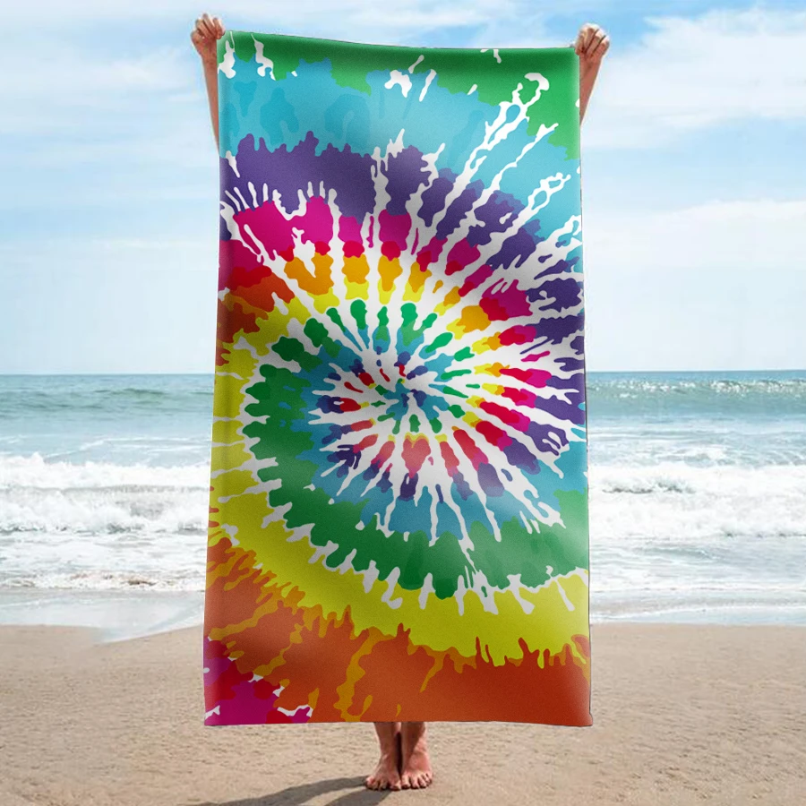 

GNORRIS Custom Sand Free Microfiber colorful rectangle Beach Towel Blanket - Quick Dry Super Water Absorbent Yoga mat