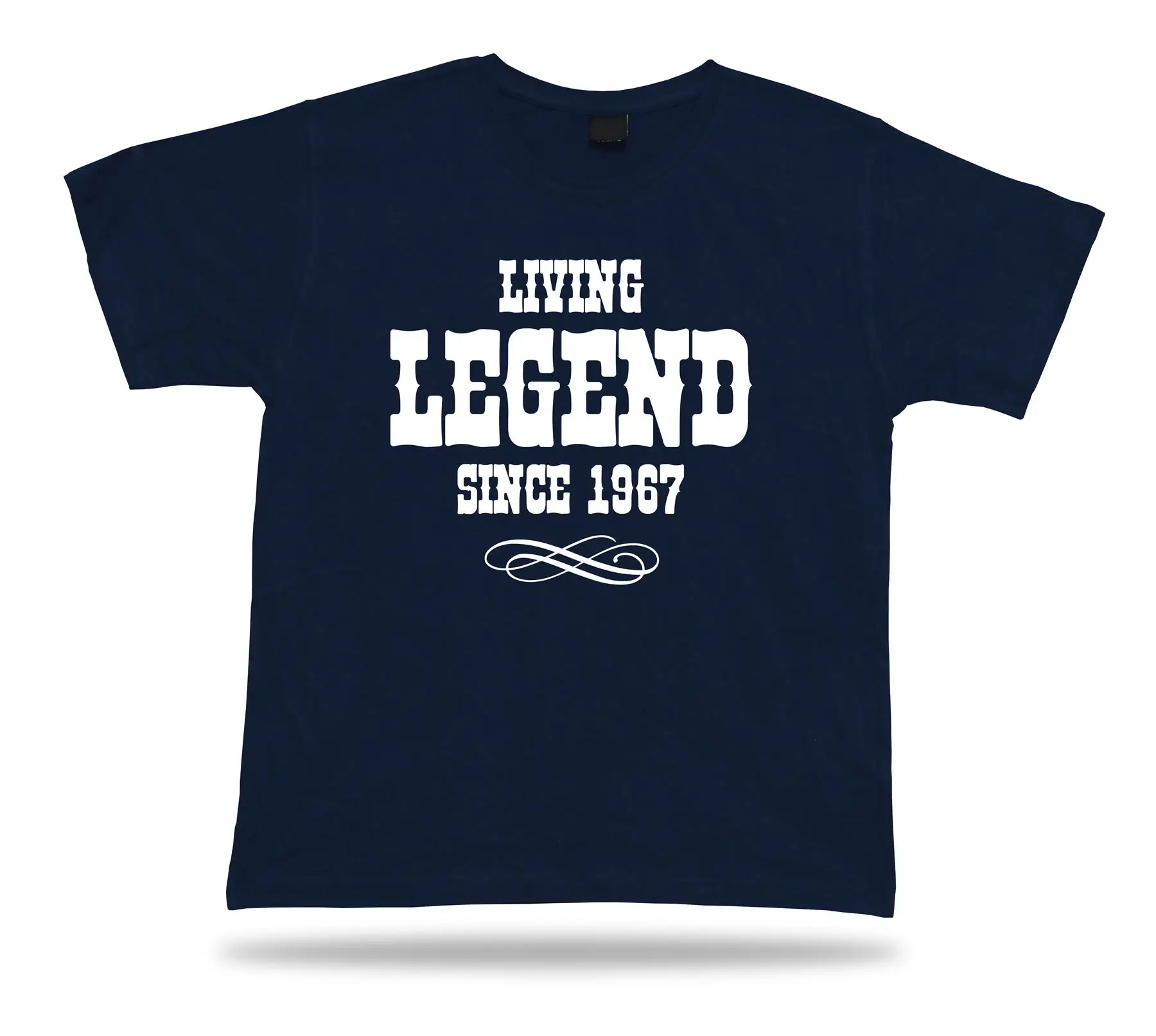 Футболка с принтом, футболка с надписью «живая легенда», 1967 лет, счастливый подарок на день рождения, топы Idea, крутая футболка, модная классическая стильная футболка с круглым вырезом