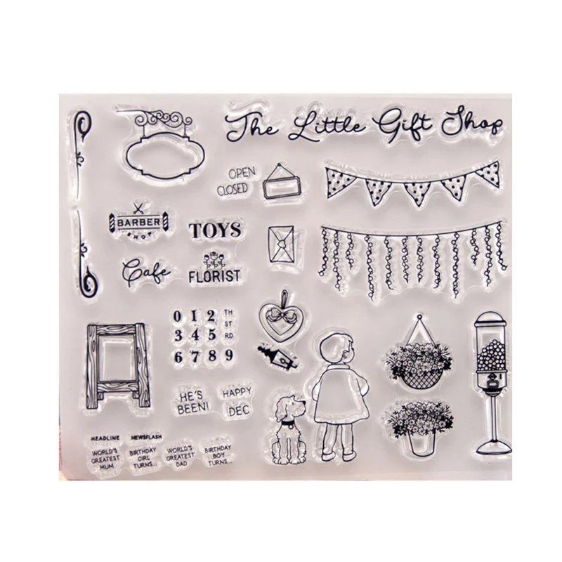 

Little Boy Clear Silicone Seal Stamp for DIY Album Scrapbooking Photo Card Decor