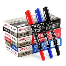 3 шт. двойной наконечник перманентные маркеры, тонкая точка,(черный, синий, красный) Чернила, 0,5 мм-1 мм