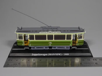 

Ho scale model 1:87 scale tram Zeppelinwagen (MAN/SSW) 1909 Diecast model car