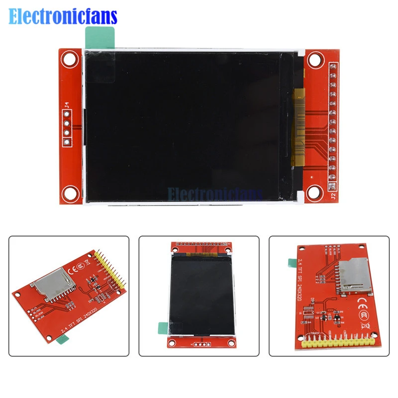 2 4 240x3 Spi Tft Lcd Modul Portu Szeregowego 5 V 3 3 V Pbc Adapter Micro Sd Ili9341 Bialy Led 2 4 Cal Spi Tft 240x3 Spilcd Serial Aliexpress