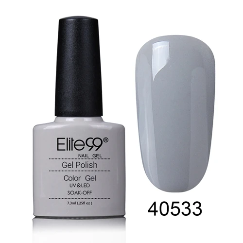 Elite99 7,3 мл замачиваемый лак для ногтей долговечный чистый цветной Гель-лак для ногтей, вылеченный УФ светодиодный Полупостоянный лак для ногтей - Цвет: 40533