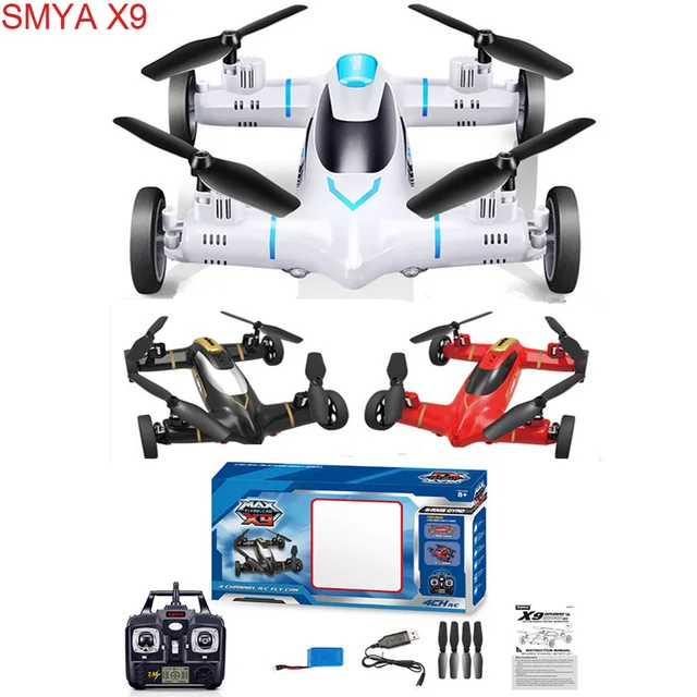 Оригинал Сыма x9 2.4 г 4ch 6-оси гироскопа RC Quadcopter air-gronud летающий автомобиль с 360 градусов сальто Функция Drone