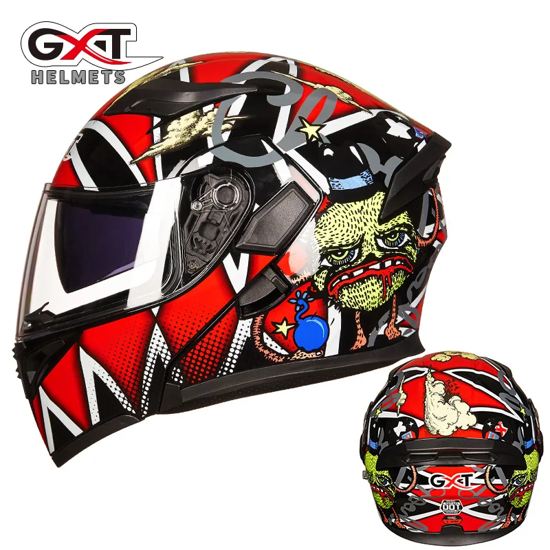 GXT-902 флип мотоциклетный шлем модульный дорожный CIVIK ZONE шлем Capacete Cascos мотоциклетный шлем двойной объектив шлем для бездорожья - Цвет: 13