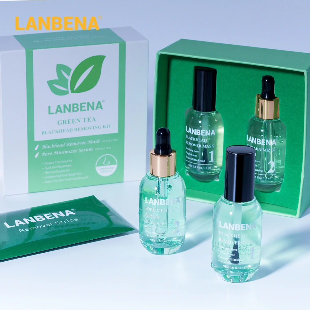 Набор для удаления черных точек LANBENA эссенция глубокого очищения пор и сужения