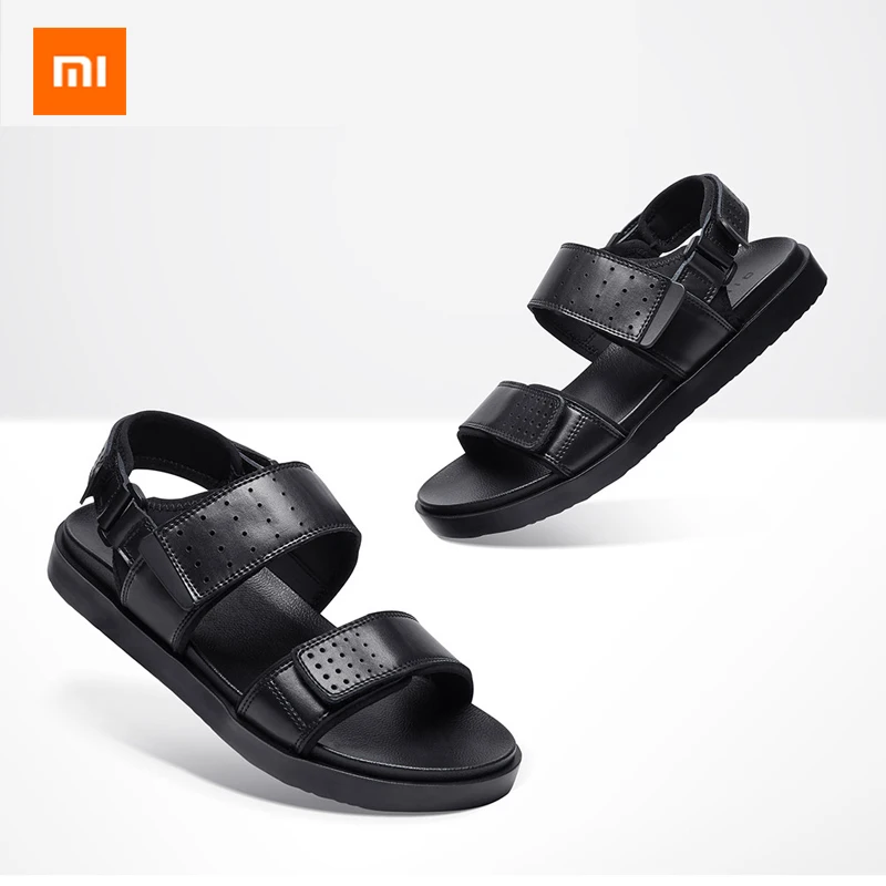 Xiaomi youpin/повседневные кожаные сандалии с открытым носком нескользящие