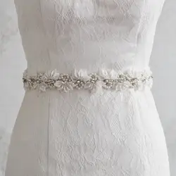 2017 Для женщин Свадебные ремни со стразами атласная лента створки невесты Ремни Свадебные Широкие пояса Пояс YYP16