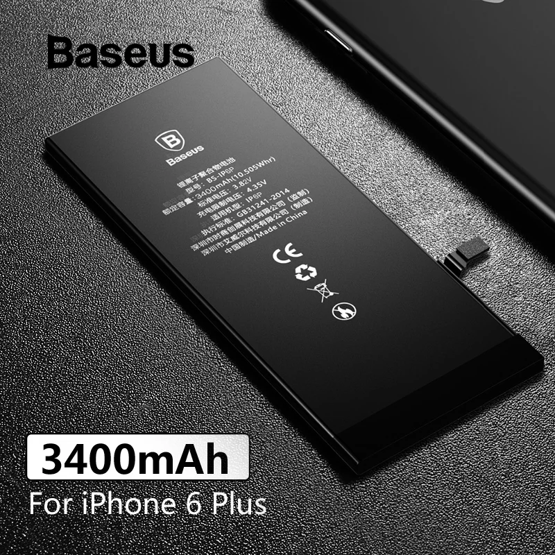 

Baseus Phone Batteries For iPhone 6 Plus 3400mAh Capacity Replacement Battery For iPhone 6 Plus Free Installation Tools Kit