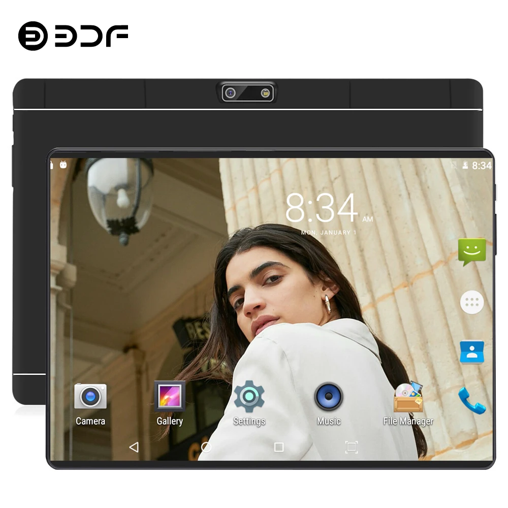 BDF 10 дюймов 8/Octa Core Android 7,0 планшетный ПК 1280*800 Дисплей 4 Гб ram 64 Гб rom Dual SIM Tab 4G Телефонный звонок видео ПК планшеты 10,1
