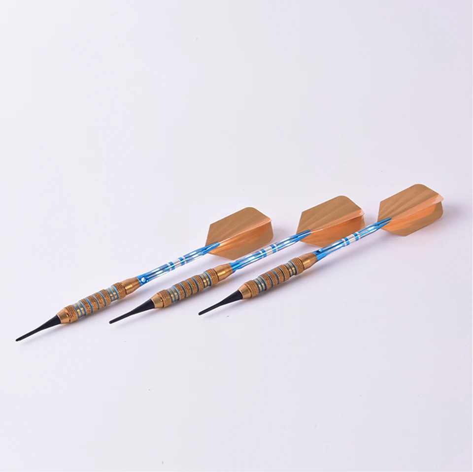 New Yezlieying 3 pieces / set of professional darts 18 grams of yellow soft tip darts aluminum blue darts