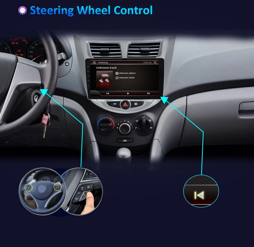 Cheap Bosion 4/8 core Android 9 car dvd for Hyundai Verna 2013 2014 2015 with gps navigation radio video car stereo multimedia player 4