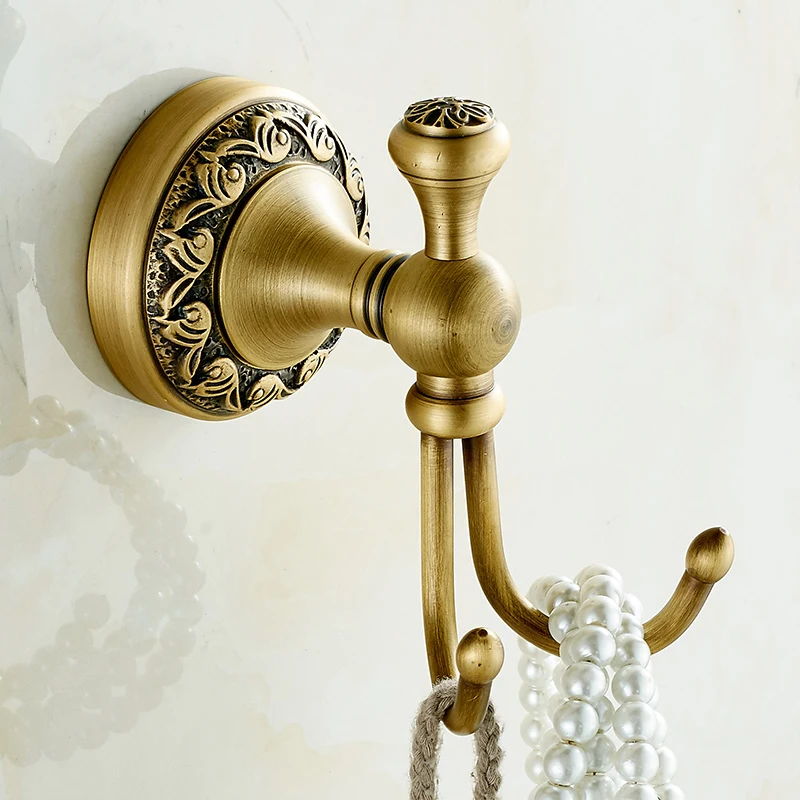 Antique Robe Hook Europe Copper Bathroom Towel Hook Carved ...