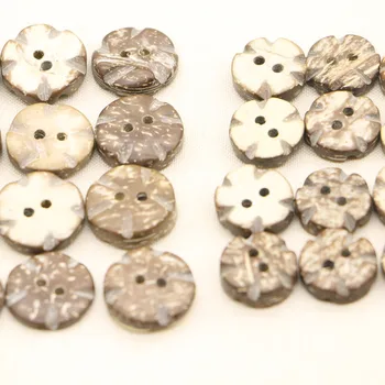 

5PCs Brown Coconut Shell Buttons 2 Holes Sewing Buttons Scrapbooking Sewing Accessories 10-15mm Dia.