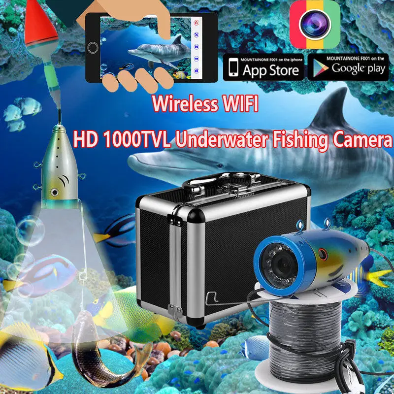GAMWATER HD Wifi Wireless 20M 30M 50M Underwater Fishing Camera Video