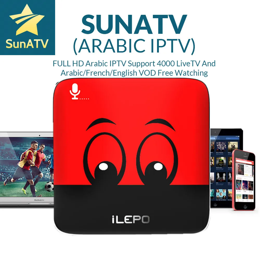 

1 Year iLEPO Google Voice Control Android IPTV Free SUNATV IPTV 4000Channels configured France Arab dutch Sweden USA Canada
