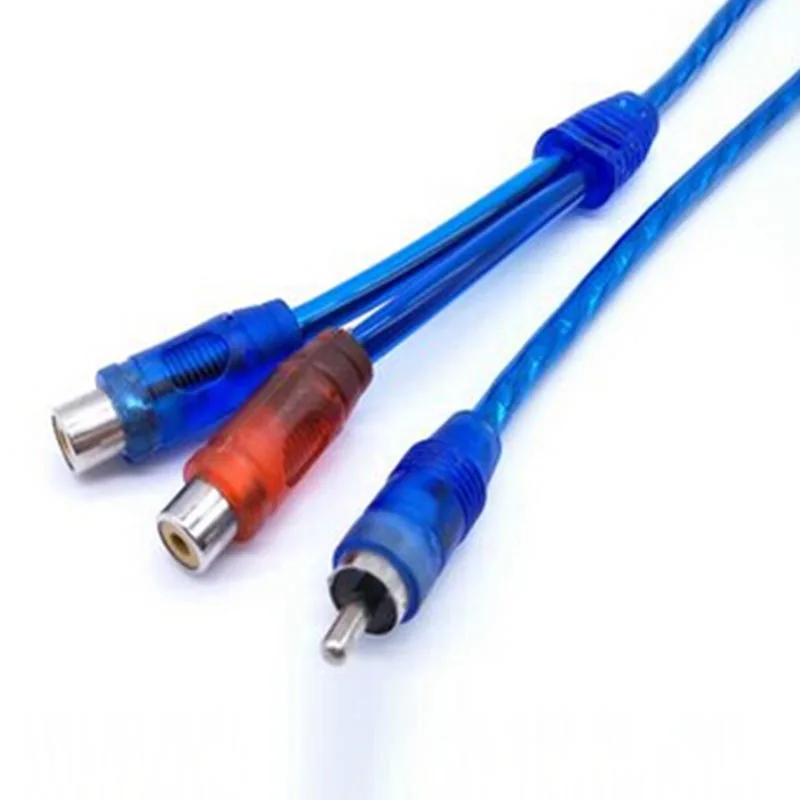 Av Audio Cable 1 Male Plug To 2 Female Socket Rca Cable Audio Video 30cm Long Connectors