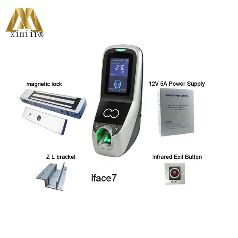 

Biometric fingerprint access control system Iface7 time attendance and other accessories kit